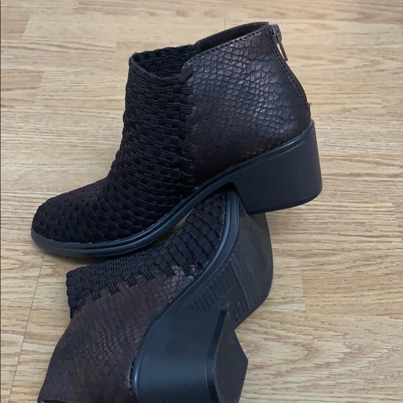 Steve Madden Panga Brown Woven Ankle Bootie 7.5 - Picture 4 of 8